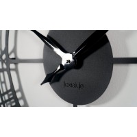 Kovové nástenné hodiny z21a-1-1-x 80cm, čierna